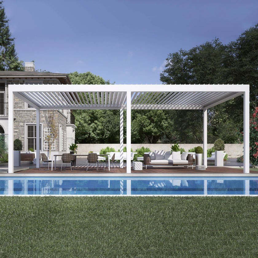 Outdoor Furniture Aluminum - Paviliun Kolam Renang Aluminium Anodized, Pelindung