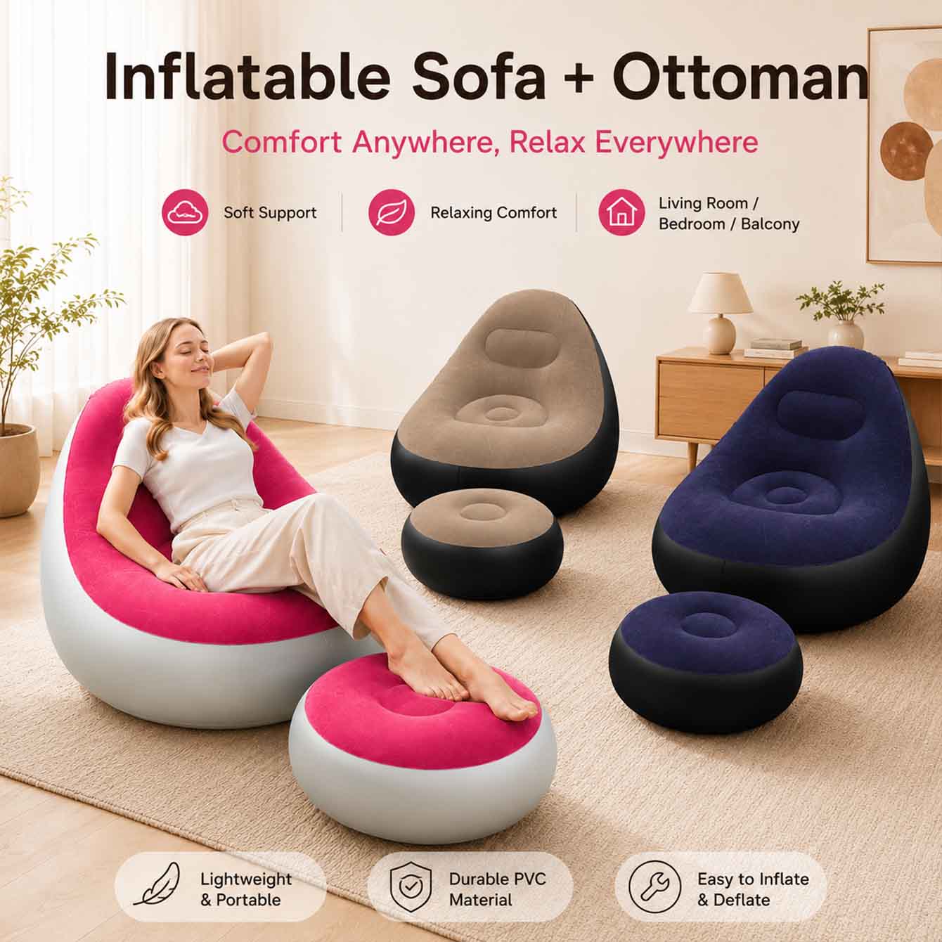 Outdoor Furniture Nearby - Kursi Tiup untuk Dewasa, Kursi Tiup