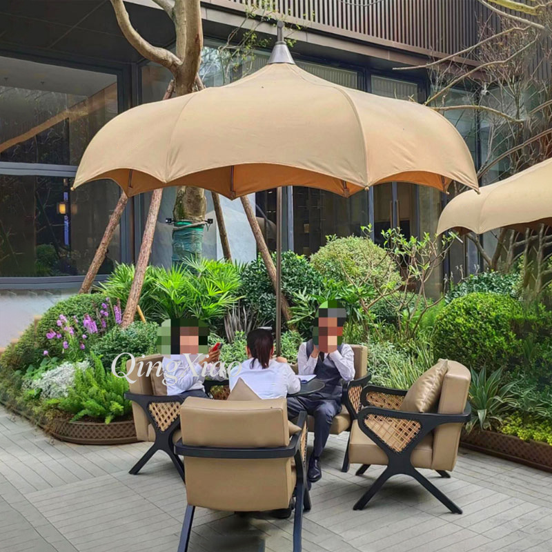 Outdoor Furniture For Cafe - Payung Cantilever Lengkung Tahan Air Anti-UV