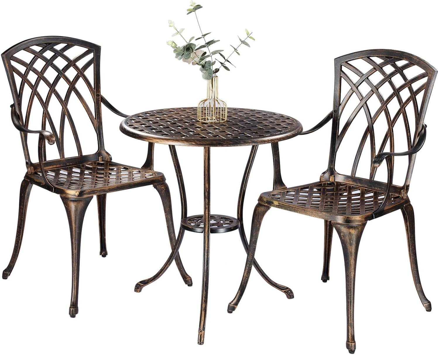 Outdoor Furniture Aluminum - Set bistro luar ruangan 3 bagian