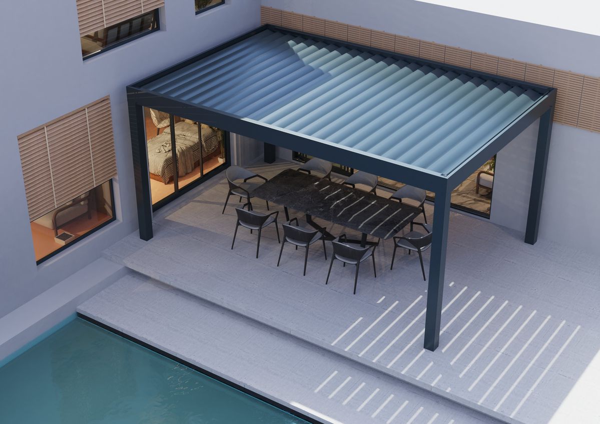 Outdoor Furniture Aluminum - Paviliun Aluminium Alloy Persegi Panjang Terjangkau