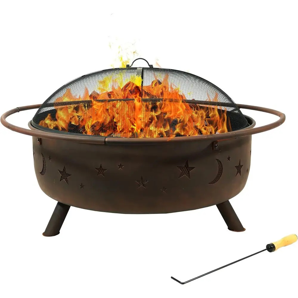 Fire Pit Bowl - Perapian Kayu Bakar Luar Ruangan 42-Inci