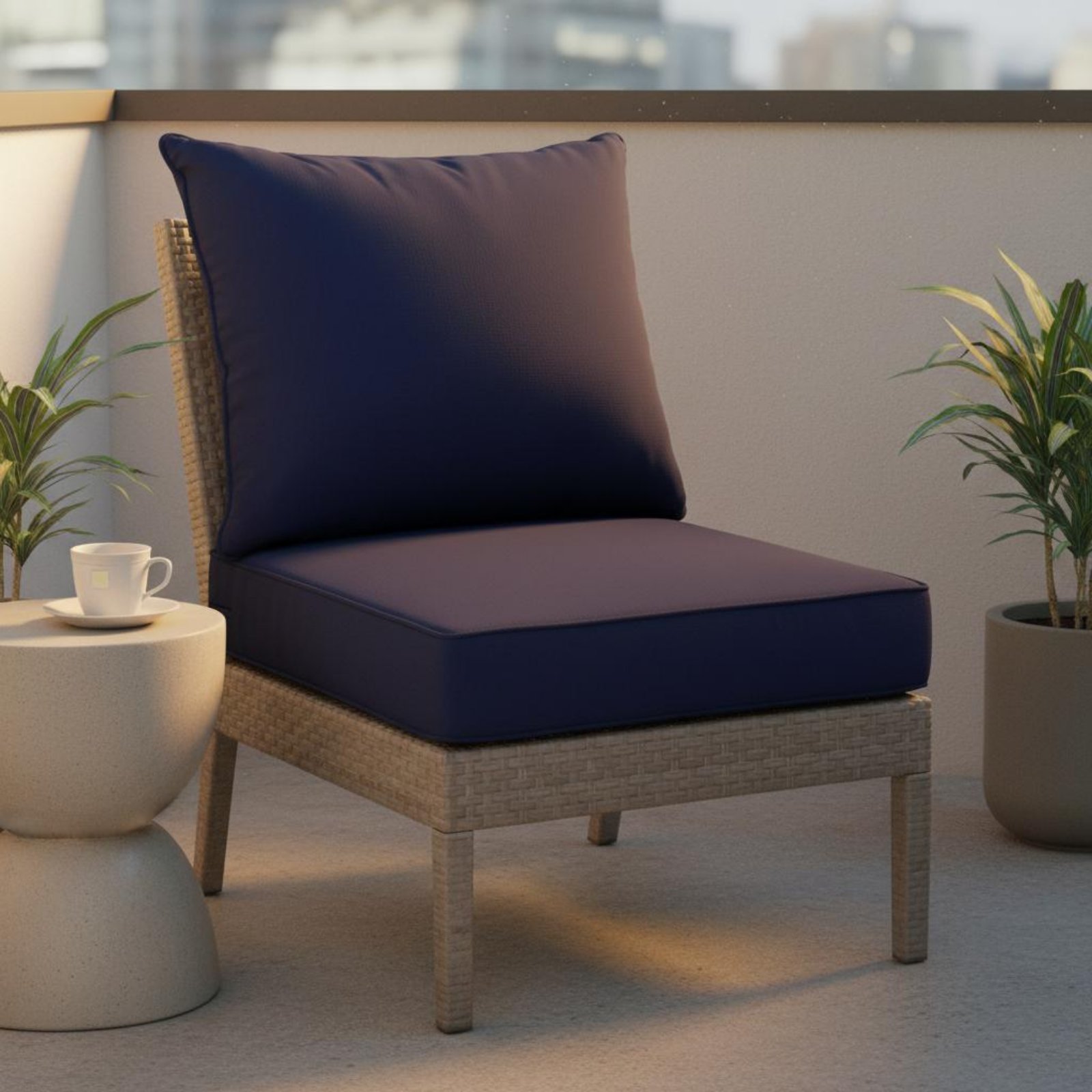 Outdoor Furniture Pads - Bantalan Kursi Teras dengan Penutup Tersembunyi