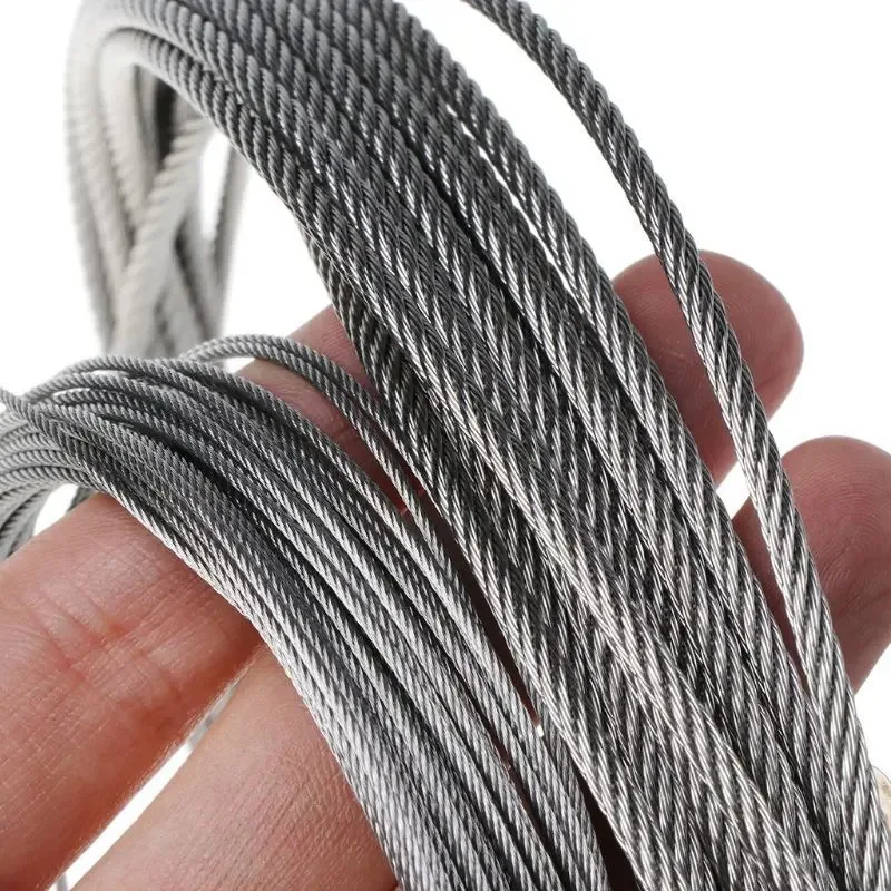 Outdoor Furniture Rope - 1Roll 5/10M Tali Kawat Baja Tahan