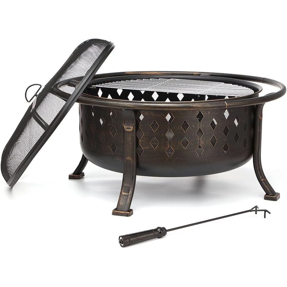 Perapian Kayu Bakar Luar Ruang - Fire Pit Bowl ulasan dan harga