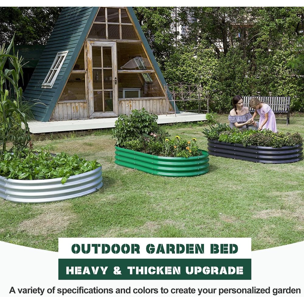 2-Pack Bedengan Tanaman Oval G - Planter Raised Metal ulasan dan harga