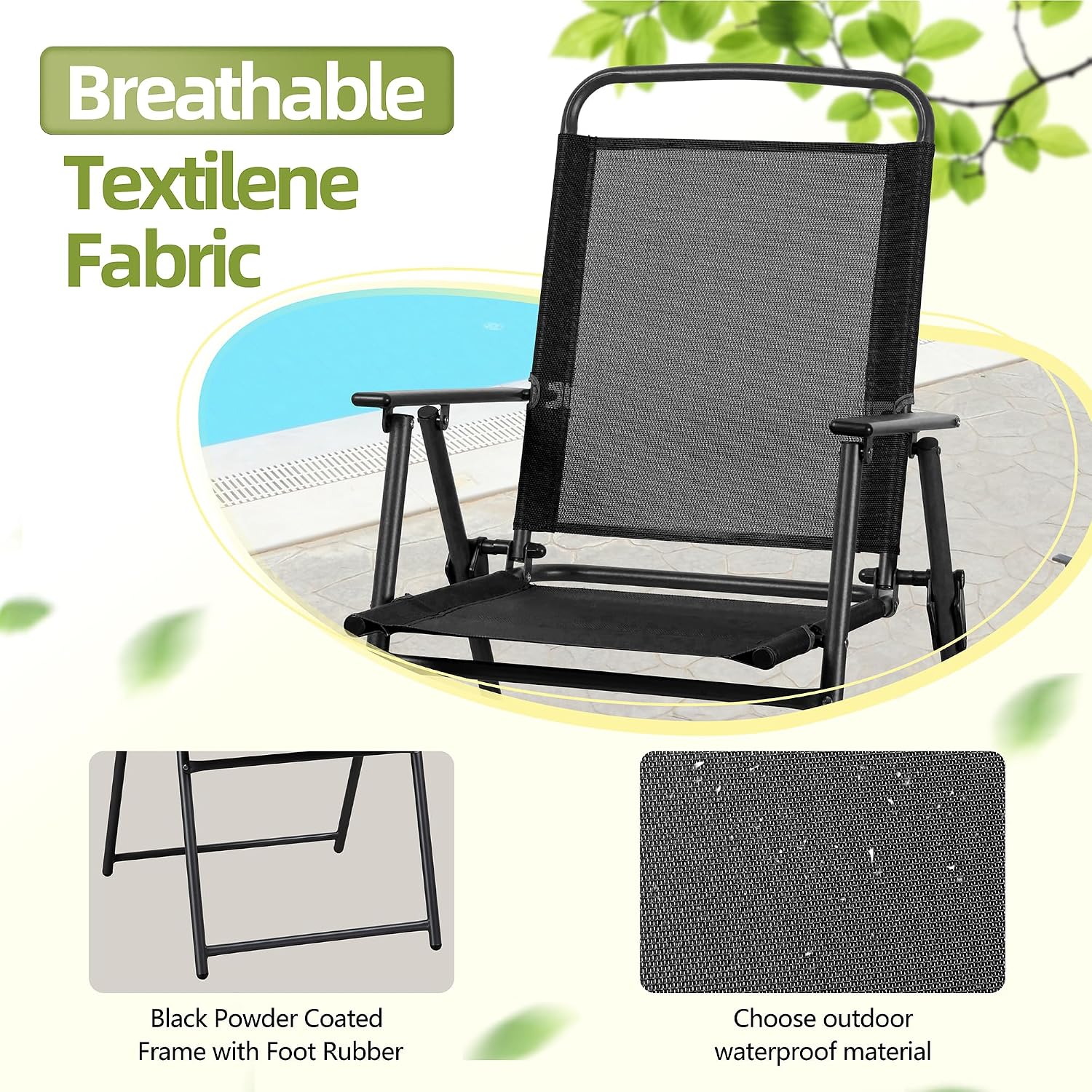 Set Meja Makan Teras Logam, Ku - Outdoor Furniture For Sale ulasan dan harga