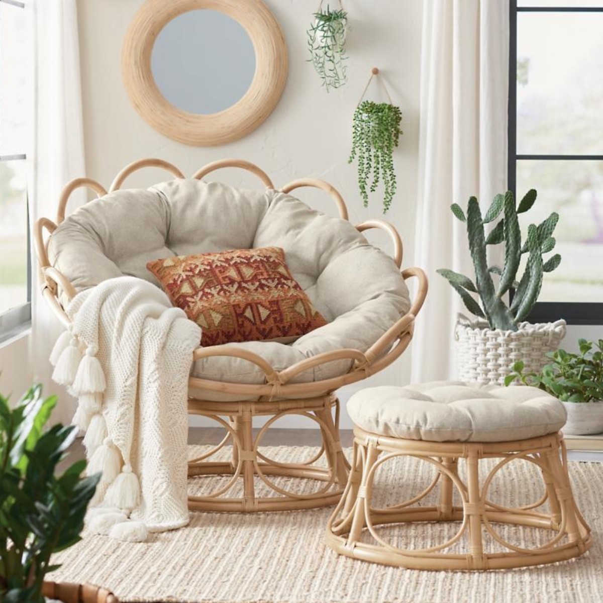 # Kursi Papasan Rotan Bohemian - Outdoor Furniture Vietnam ulasan dan harga