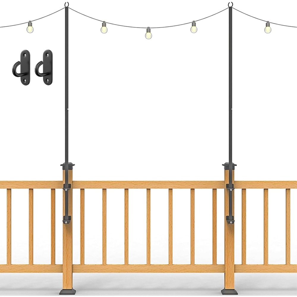 2 tiang lampu string - tiang l - Outdoor Furniture Set ulasan dan harga