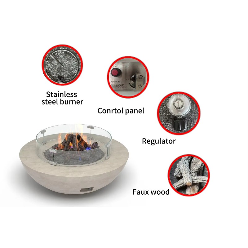 Meja Perapian GFRC 36 inci Ter - Fire Pit Bowl ulasan dan harga