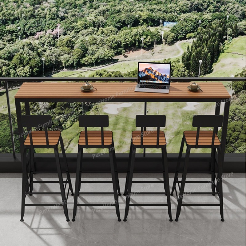 Meja Bar Luar Ruangan Modern T - Outdoor Furniture For Cafe ulasan dan harga
