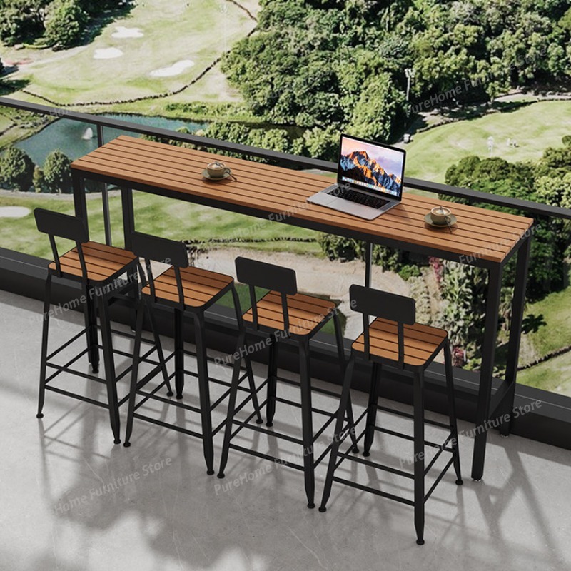 Meja Bar Luar Ruangan Modern T - Outdoor Furniture For Cafe ulasan dan harga