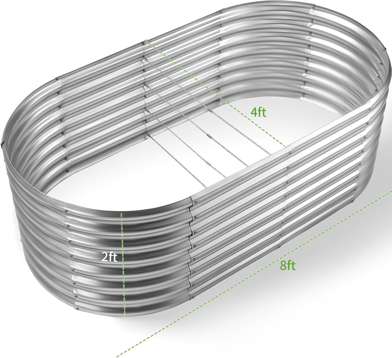 Kotak Tanam Galvanis, Ukuran 8 - Planter Raised Metal ulasan dan harga