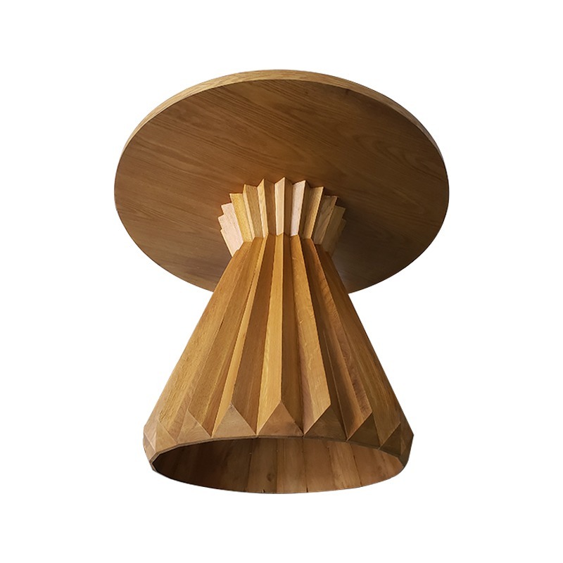 Meja Makan Bundar Modern Kayu  - Outdoor Furniture For Cafe ulasan dan harga