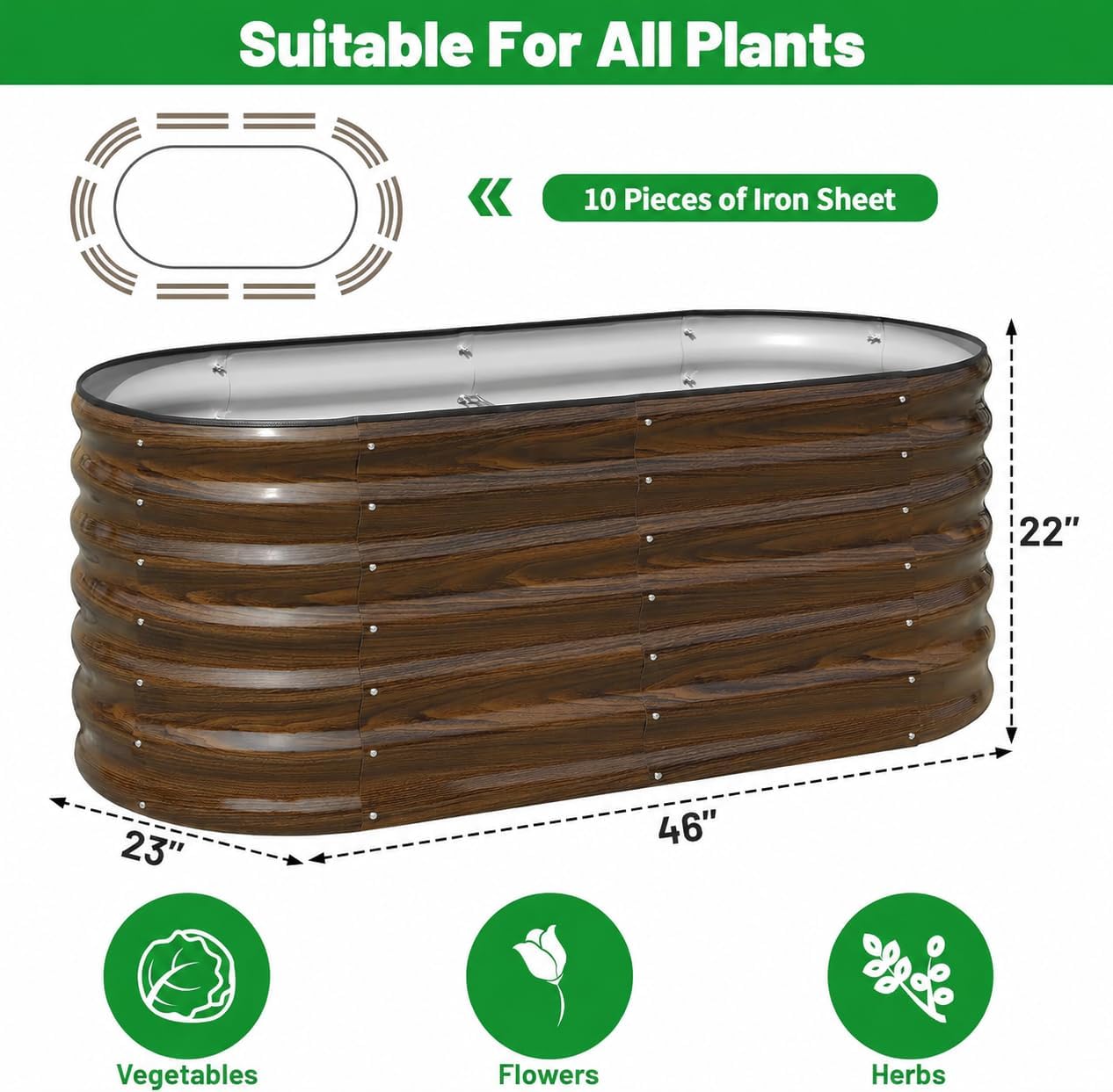Kit Tempat Tanam Terangkat dar - Planter Raised Metal ulasan dan harga