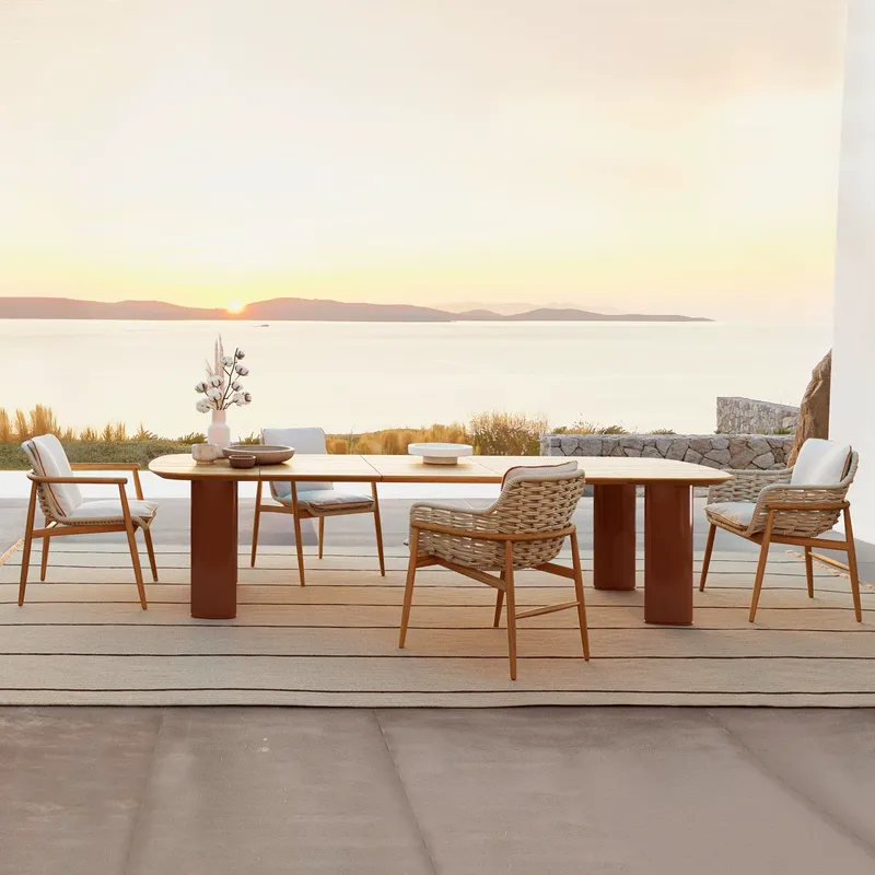 Set Meja dan Kursi Makan Luar  - Outdoor Furniture For Cafe ulasan dan harga