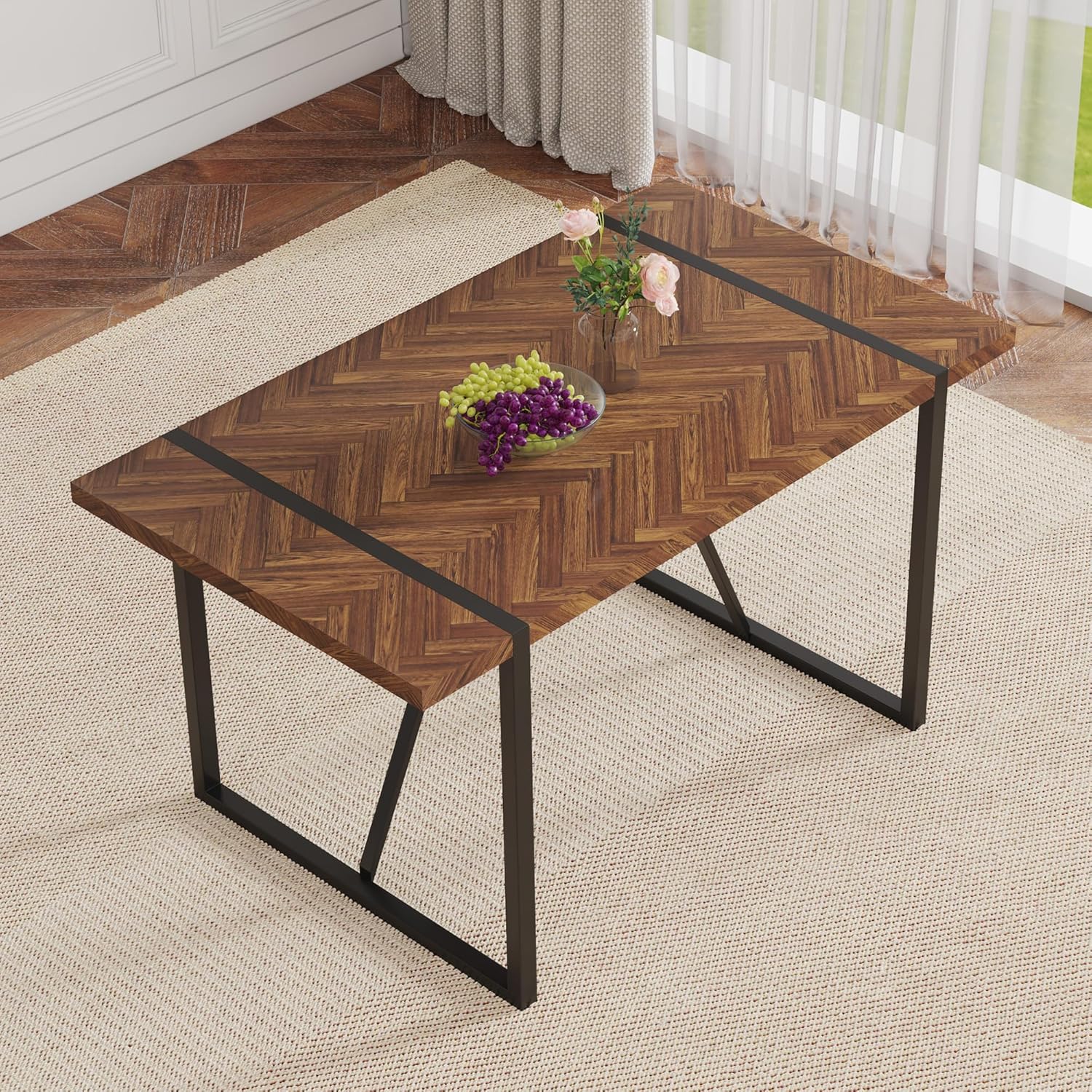 Meja Makan Retro dengan Permuk - Outdoor Furniture Legs ulasan dan harga