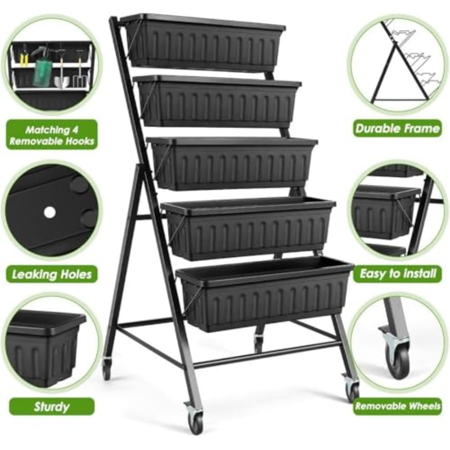 2 Paket Rak Tanam Vertikal Ber - Planter Raised Metal ulasan dan harga