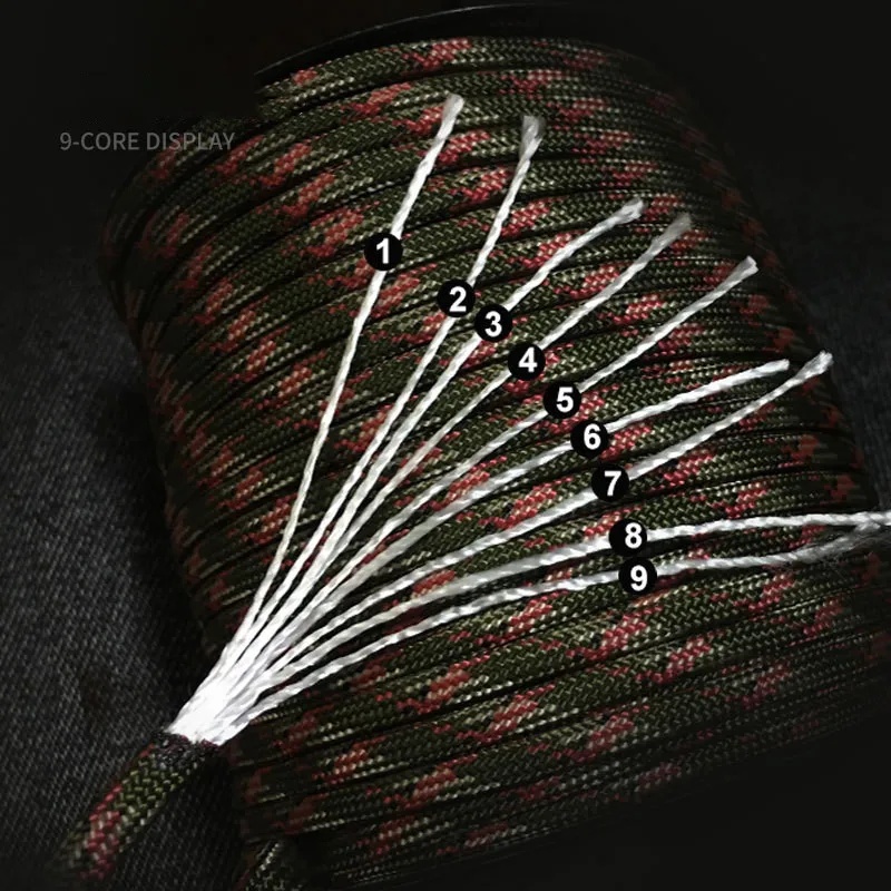 100M 550 Tali Paracord 9 Inti  - Outdoor Furniture Rope ulasan dan harga