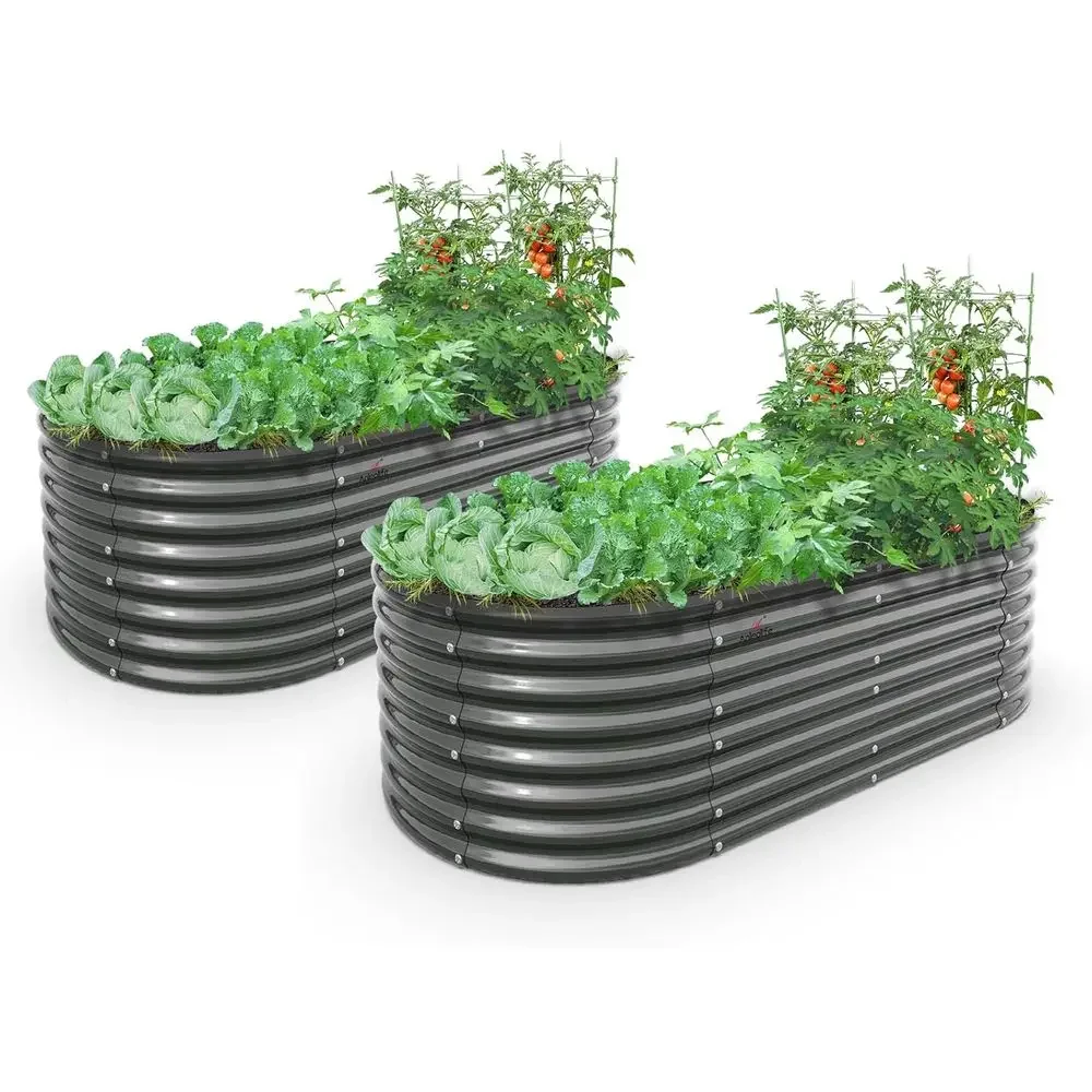 Bedengan Tanaman Galvanis Oval - Planter Raised Metal ulasan dan harga
